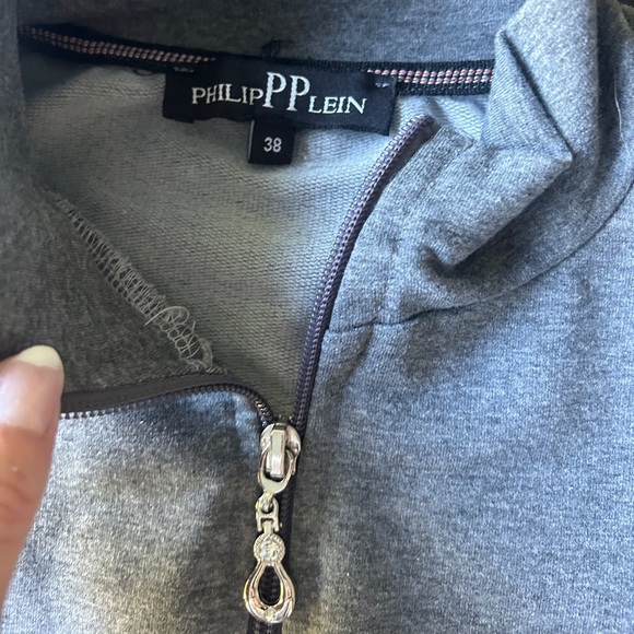 PHILLIP PLEIN • Luxury • Zip Up with crystals • SIZE 38 or Medium - Picture 6 of 11